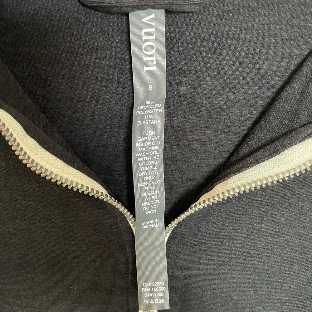 Vuori Charcoal Zip-Up Hoodie - Picture 6 of 6